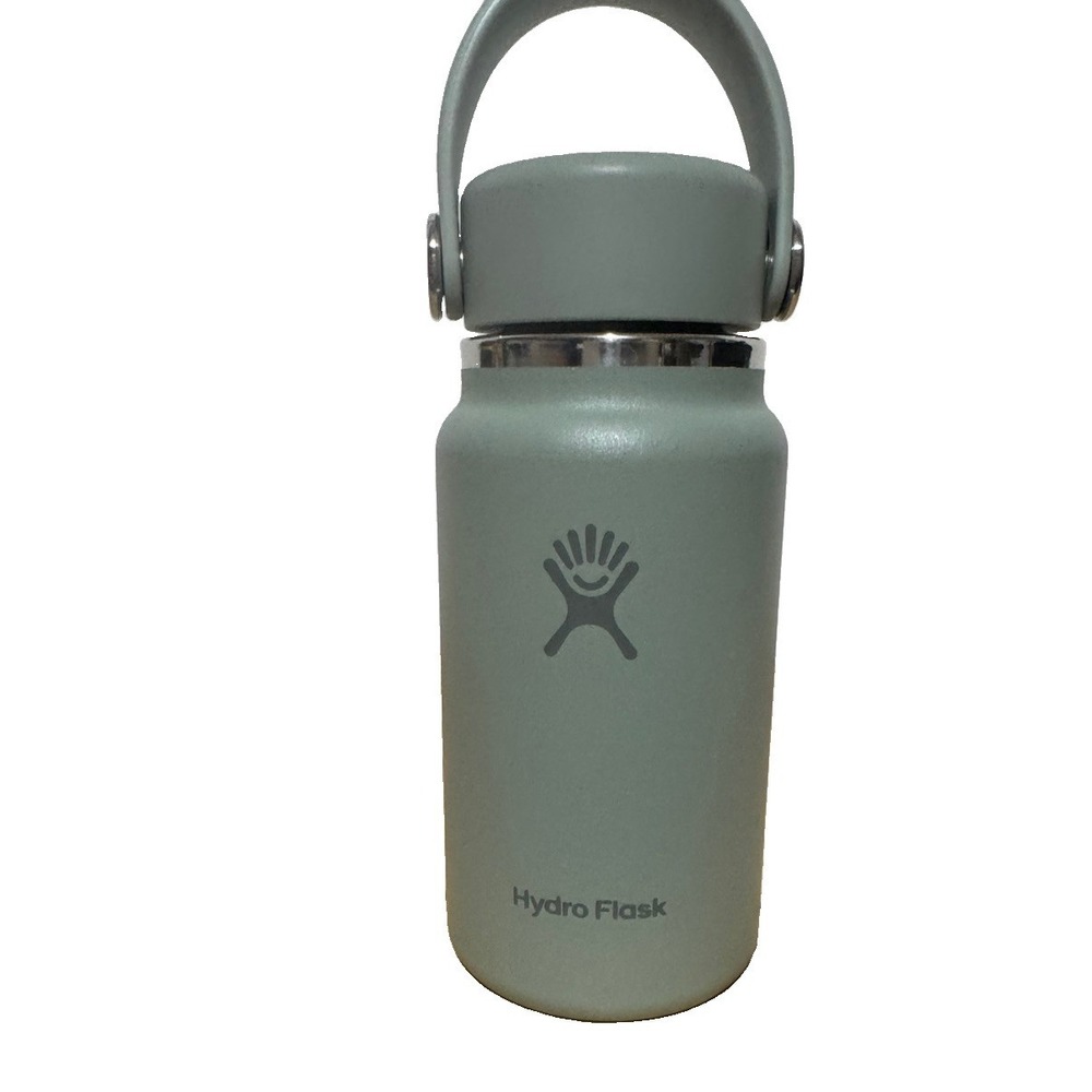 Hydro Flask 12 oz Sage Green Insulated Water Bottle Stainless Steel Screw Top